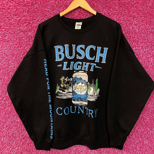 Busch Light Country Mountain Spring Beer Promo Oversized Crewneck Sweatshirt XL