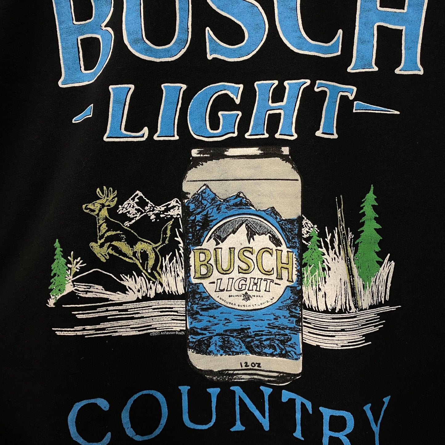 Busch Light Country Mountain Spring Beer Promo Oversized Crewneck Sweatshirt XL