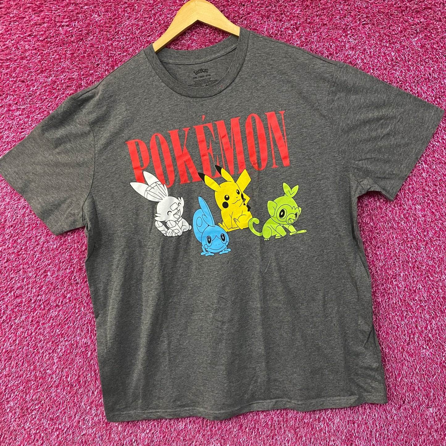 Nintendo Pokemon Starter Anime Poster T-Shirt 2XL