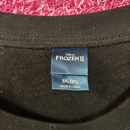 Disney Frozen 2 Light Up Black Women's Crew Neck Sweatshirt 3XL