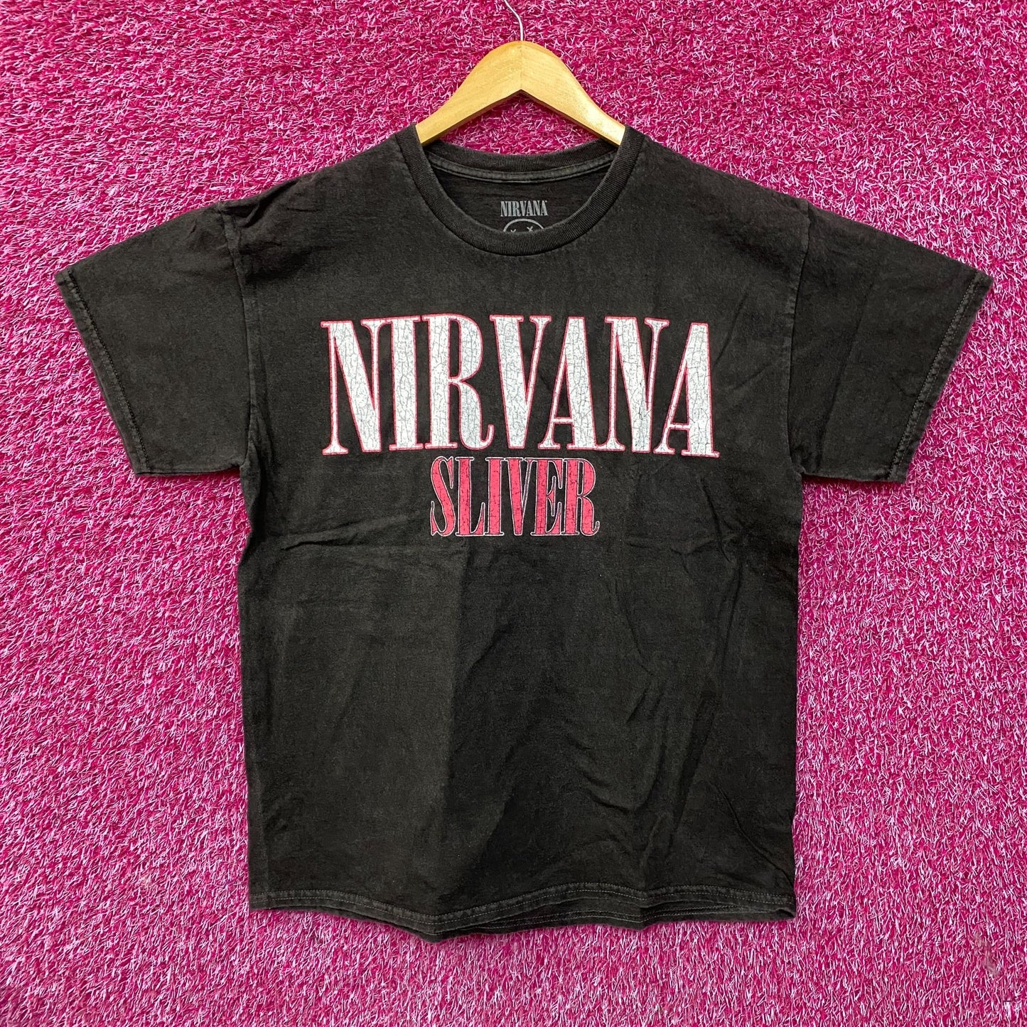 Nirvana Silver Grunge RockBand T-Shirt Medium
