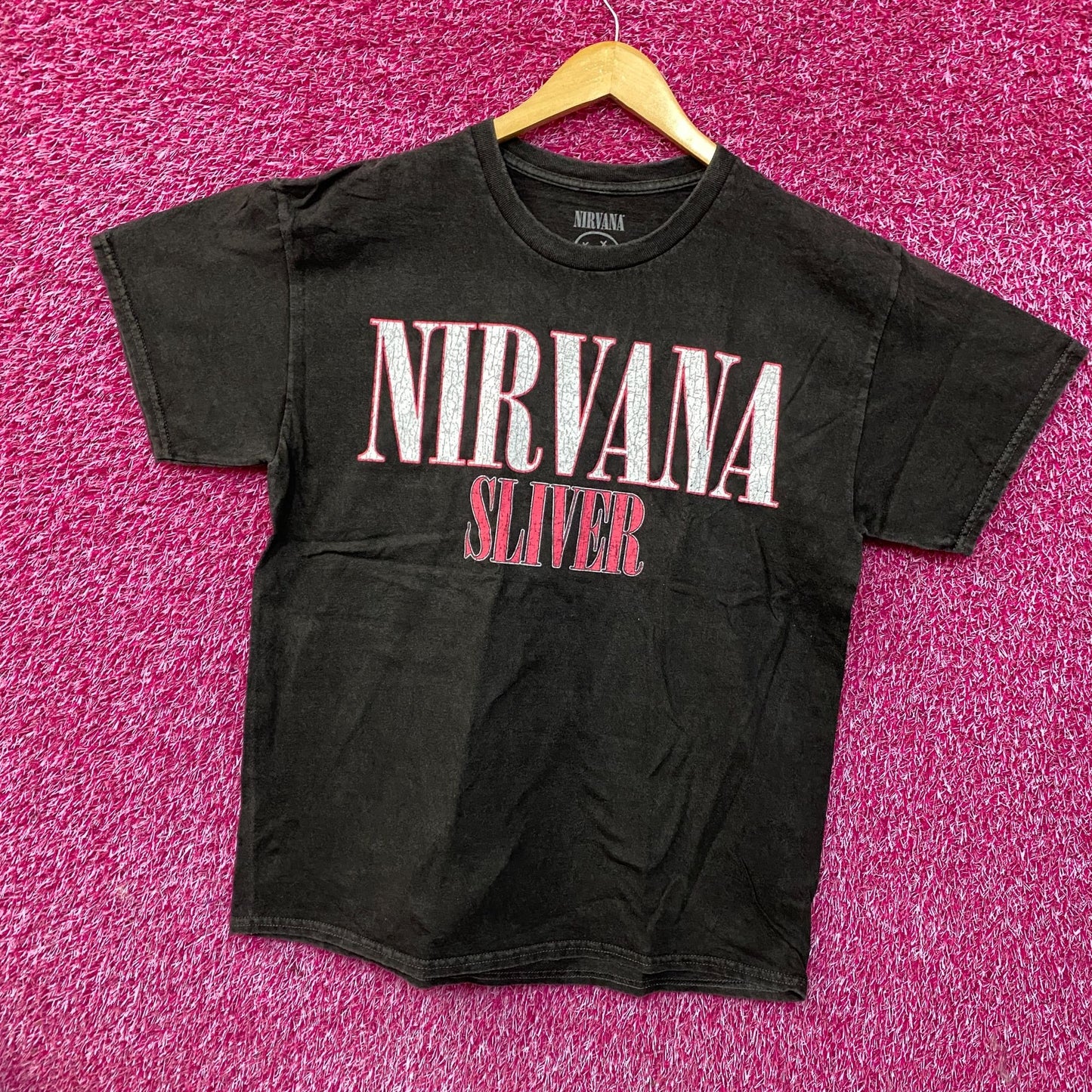 Nirvana Silver Grunge RockBand T-Shirt Medium
