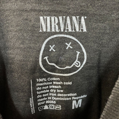 Nirvana Silver Grunge RockBand T-Shirt Medium