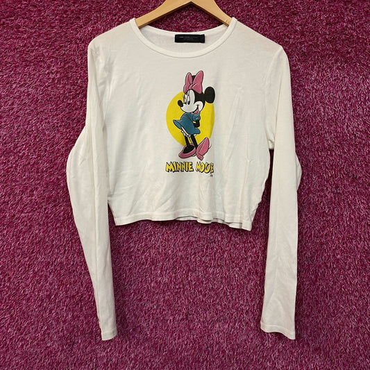 Junk Food x Disney Minnie Mouse Long Sleeve Baby Crop Large