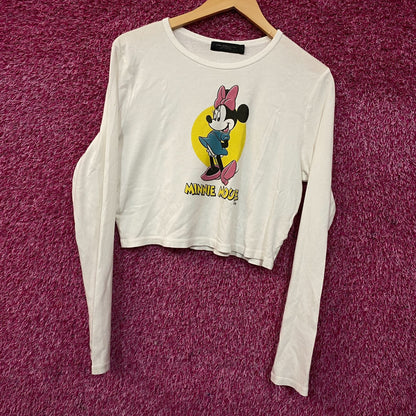 Junk Food x Disney Minnie Mouse Long Sleeve Baby Crop Large
