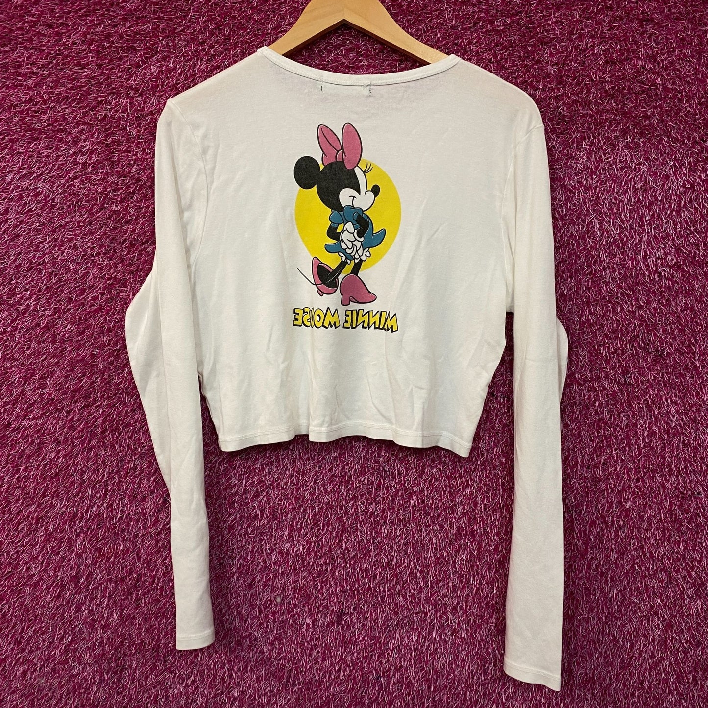 Junk Food x Disney Minnie Mouse Long Sleeve Baby Crop Large