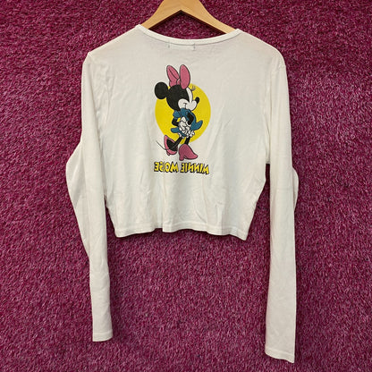 Junk Food x Disney Minnie Mouse Long Sleeve Baby Crop Large