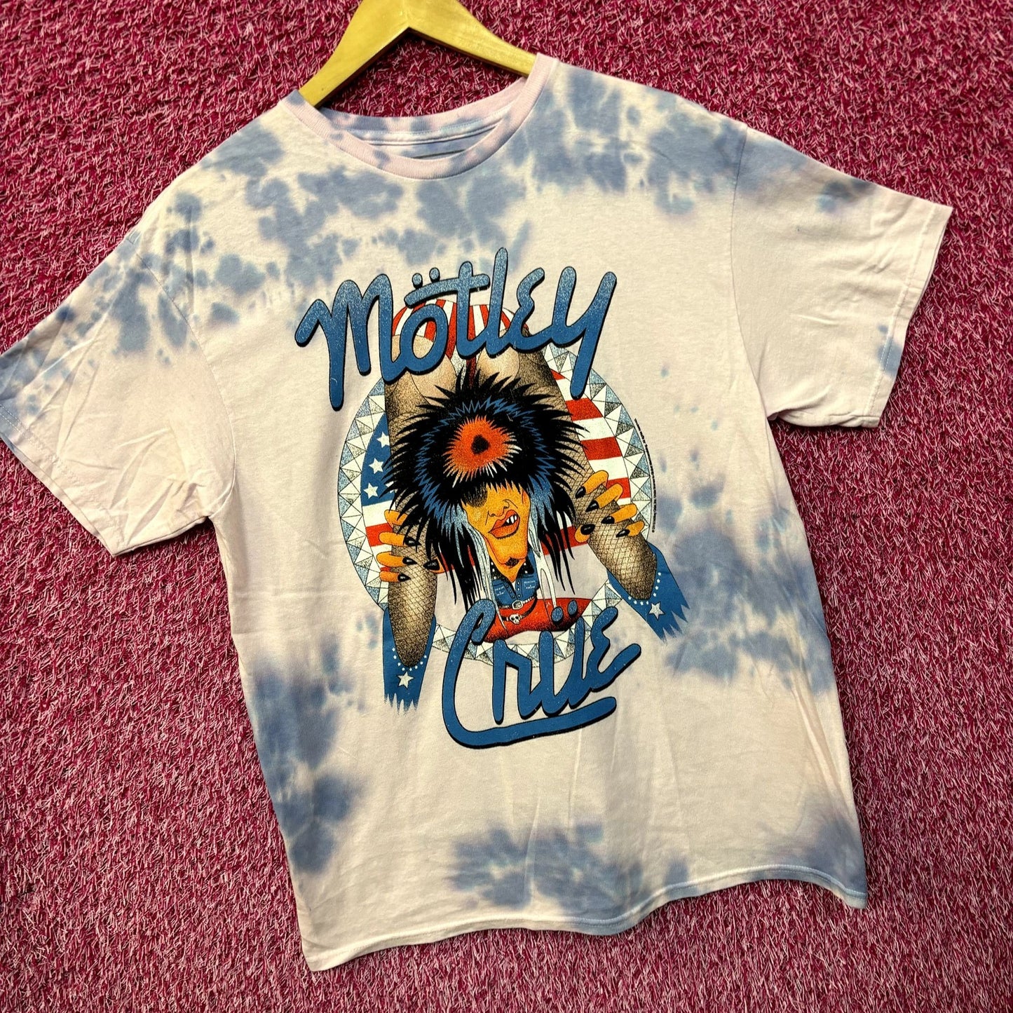 Motley Crue Girls Girls Girls Animated Heavy Metal Tie Dye L