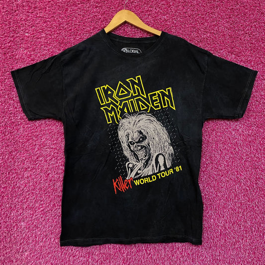 Iron Maiden Killer World Tour 81 Oversized tie dye Tshirt size Small