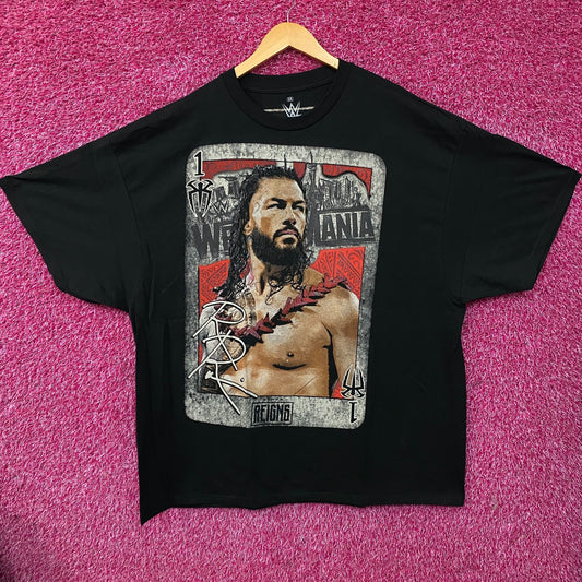 WWE Roman Reigns WrestleMania Vegas Card T-Shirt 3XL