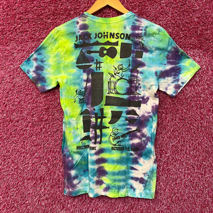 Jack Johnson Hollywood Bowl Indie Pop Rock Concert Tie Dye S