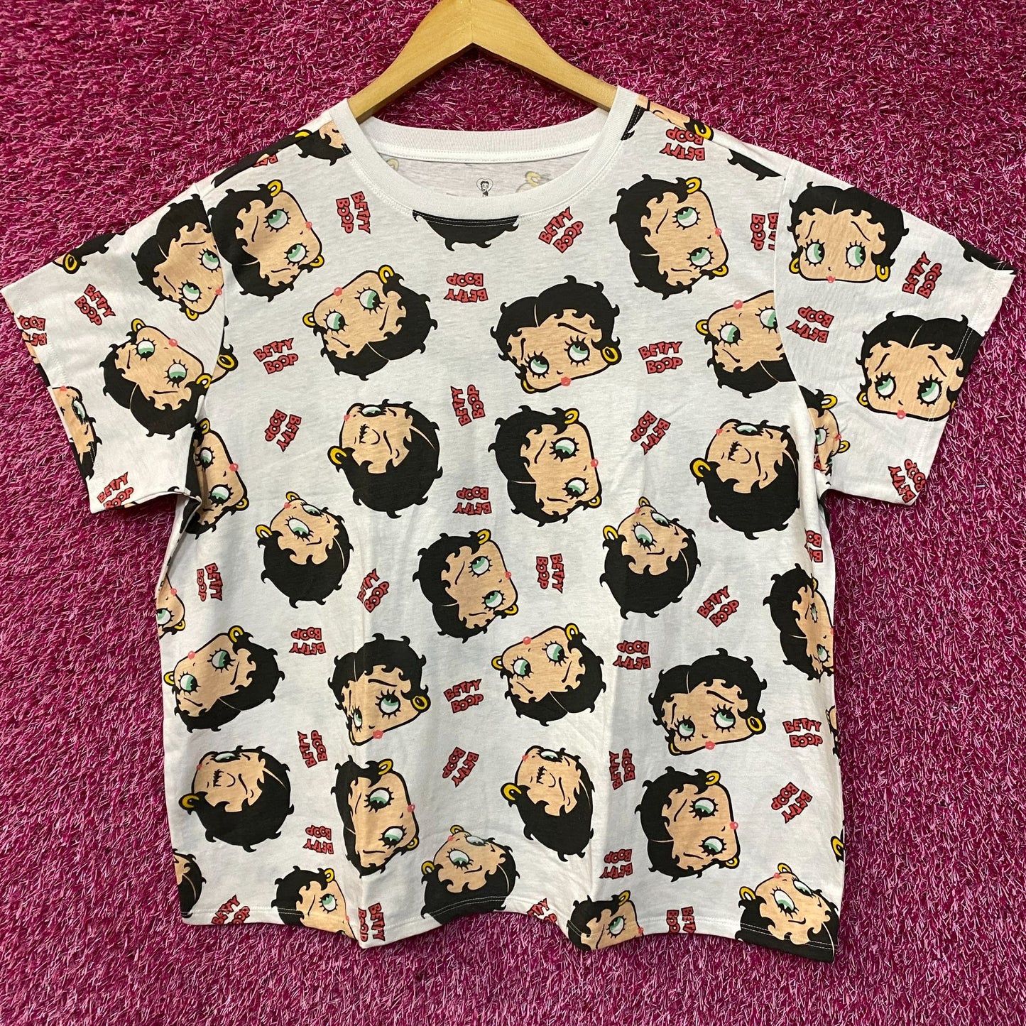 Betty Boop Retro Cartoon Headshot Logo Dual Sided TShirt 2XL