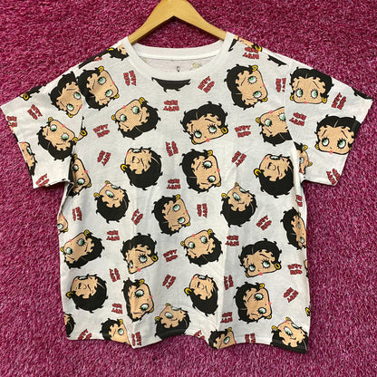 Betty Boop Retro Cartoon Headshot Logo Dual Sided TShirt 2XL