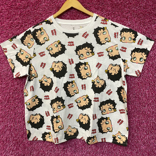 Betty Boop Retro Cartoon Headshot Logo Dual Sided TShirt 2XL