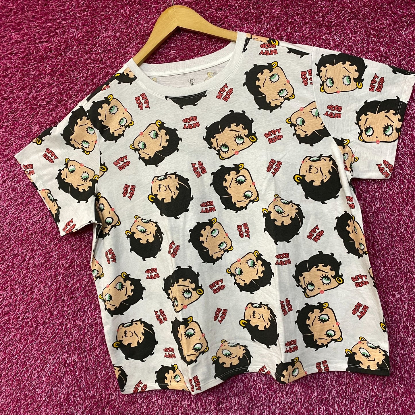 Betty Boop Retro Cartoon Headshot Logo Dual Sided TShirt 2XL