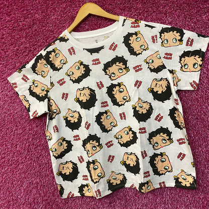Betty Boop Retro Cartoon Headshot Logo Dual Sided TShirt 2XL