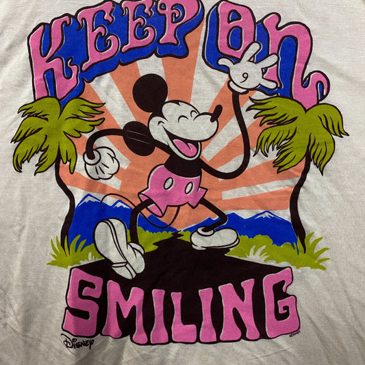 Junk Food Clothing Mickey Mouse Keep On Smiling Graphic Crop Tank 2XL