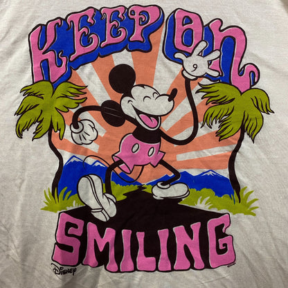 Junk Food Clothing Mickey Mouse Keep On Smiling Graphic Crop Tank 2XL