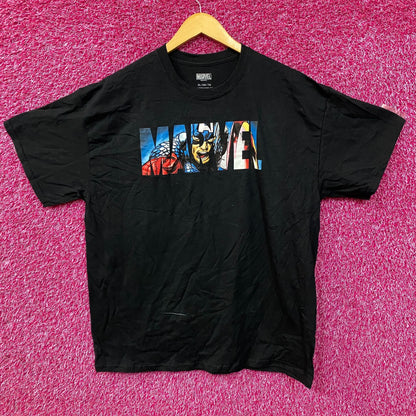 Marvel Logo Captain America Steve Rogers Super Hero T-Shirt XL