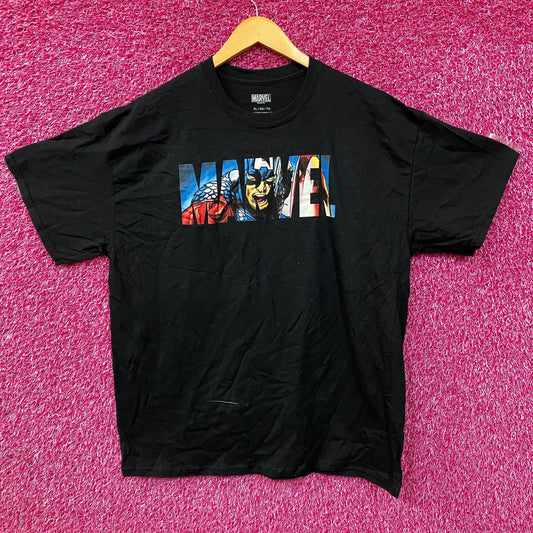 Marvel Logo Captain America Steve Rogers Super Hero T-Shirt XL