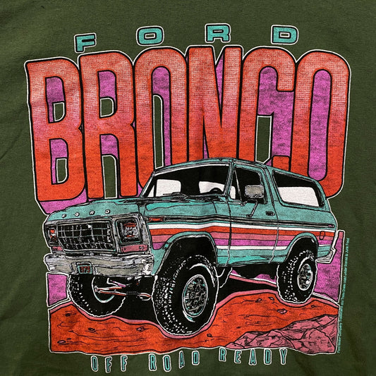 Junk Food Clothing Ford Bronco Off Road Ready Flea Market Women's Crop Tee Small