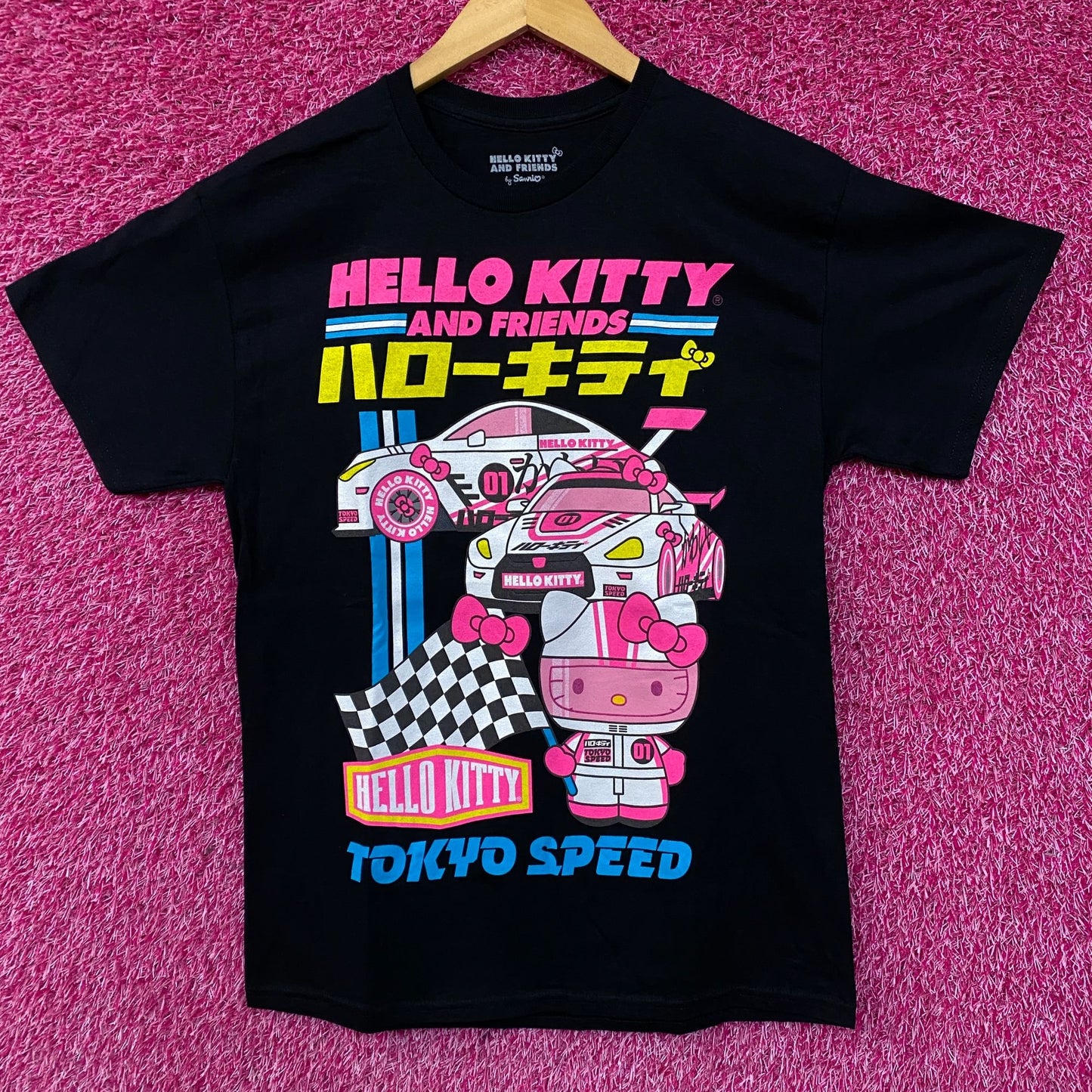 Sanrio Hello Kitty And Friends Tokyo Speed Race Kawaii T-Shirt Medium