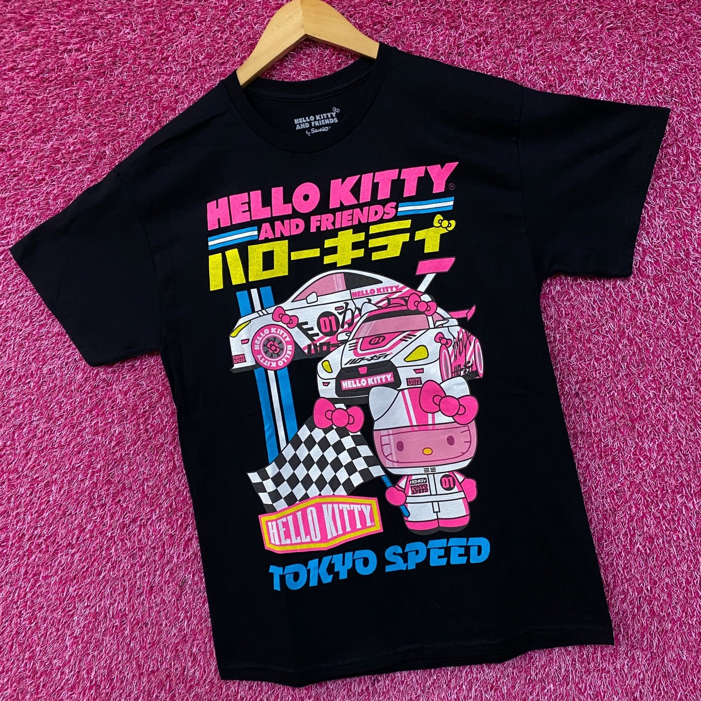 Sanrio Hello Kitty And Friends Tokyo Speed Race Kawaii T-Shirt Medium
