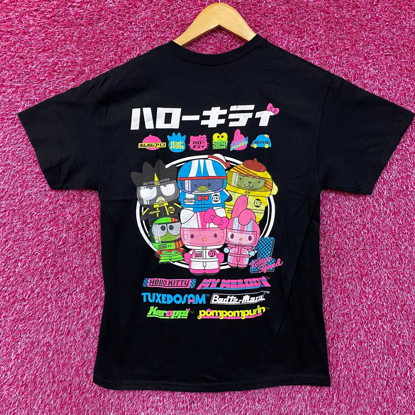 Sanrio Hello Kitty And Friends Tokyo Speed Race Kawaii T-Shirt Medium