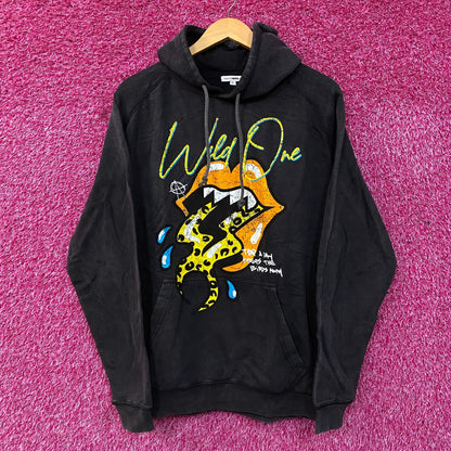 Fashion Nova Wild One Vintage Style Wash Graphic Hoodie Large