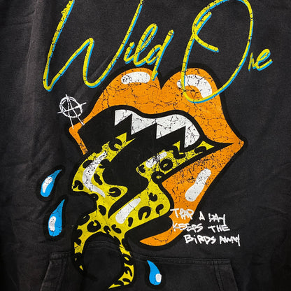 Fashion Nova Wild One Vintage Style Wash Graphic Hoodie Large