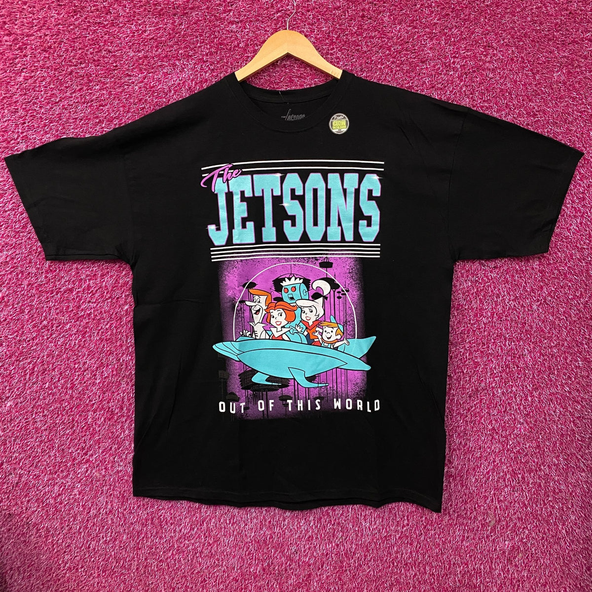 The Jetsons "Out Of This World" Glow In The Dark Graphic T-Shirt 2XL