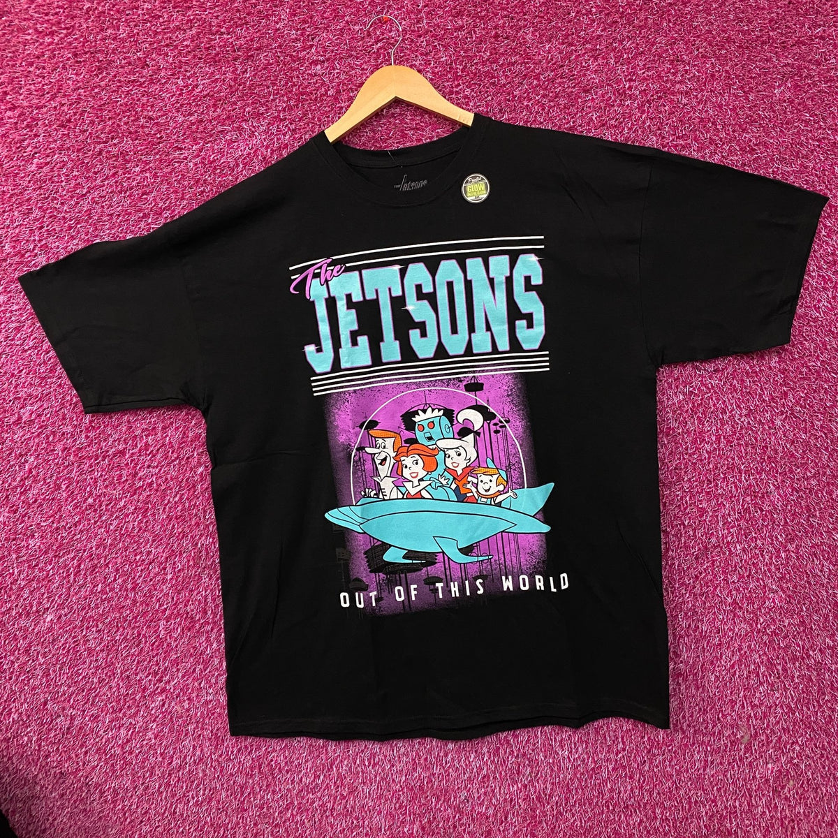 The Jetsons "Out Of This World" Glow In The Dark Graphic T-Shirt 2XL