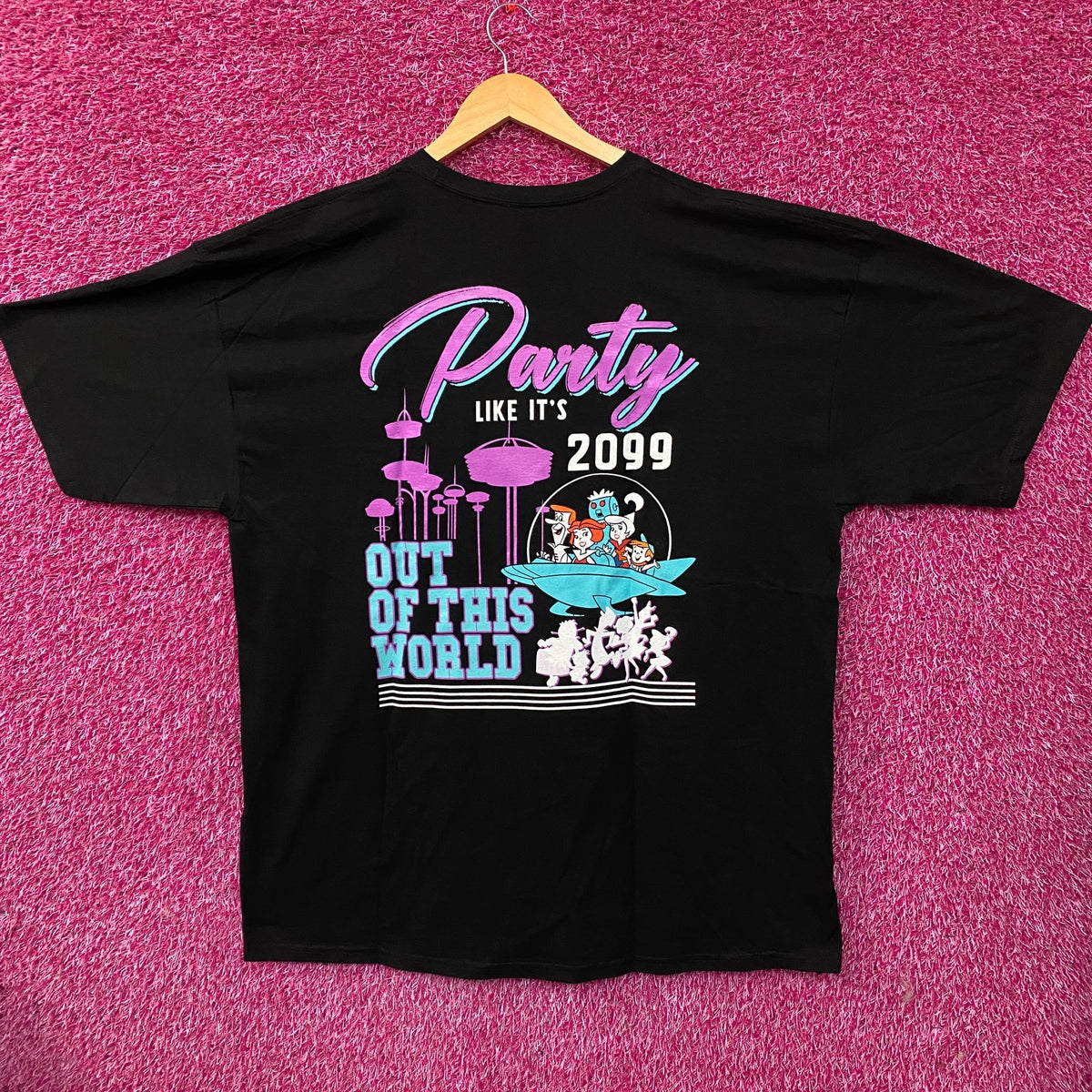 The Jetsons "Out Of This World" Glow In The Dark Graphic T-Shirt 2XL