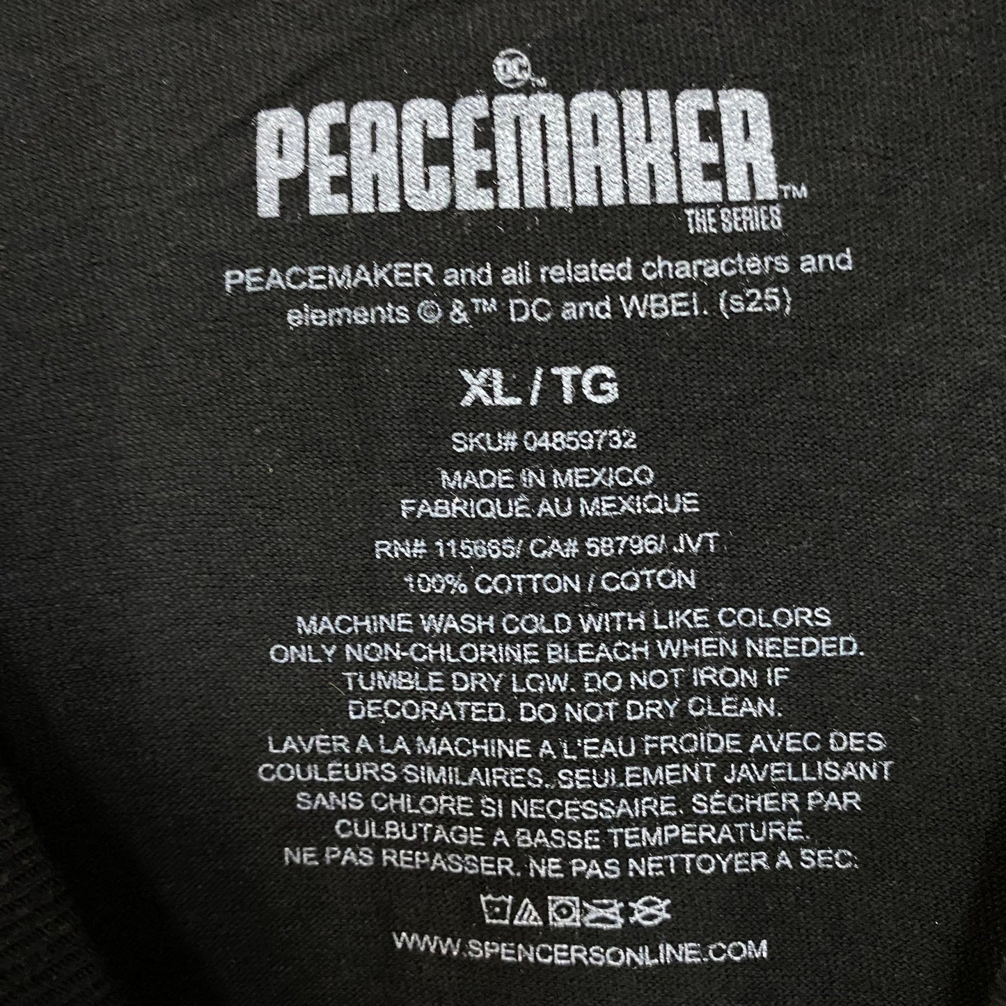 DC Comics Peacemaker "Peace At Any Cost" Graphic T-Shirt XL