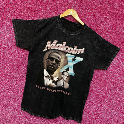 Malcom X By Any Means Necessary American Legend Tee L