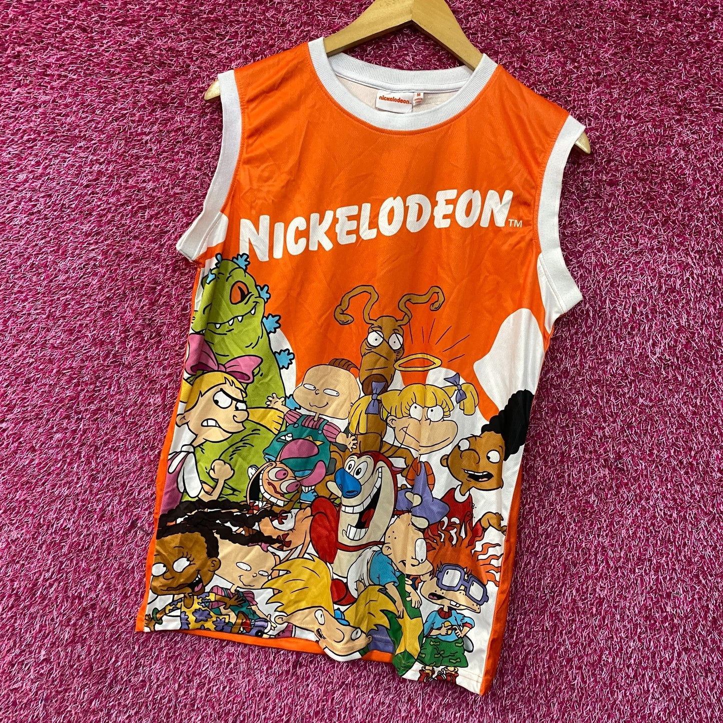 Nickelodeon Classic Cartoon Mix Retro Muscle Tank Top Medium