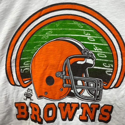 Junk Food Cleveland Browns Game Time Mock Neck Crop T-Shirt Large