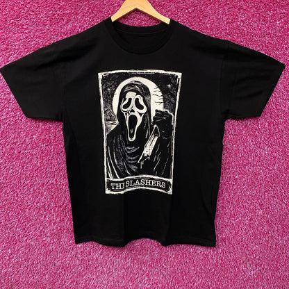Scream Ghost Face "The Slasher" Tarot Card Graphic T-Shirt Large