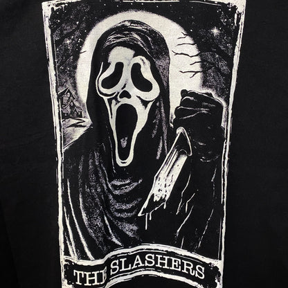 Scream Ghost Face "The Slasher" Tarot Card Graphic T-Shirt Large