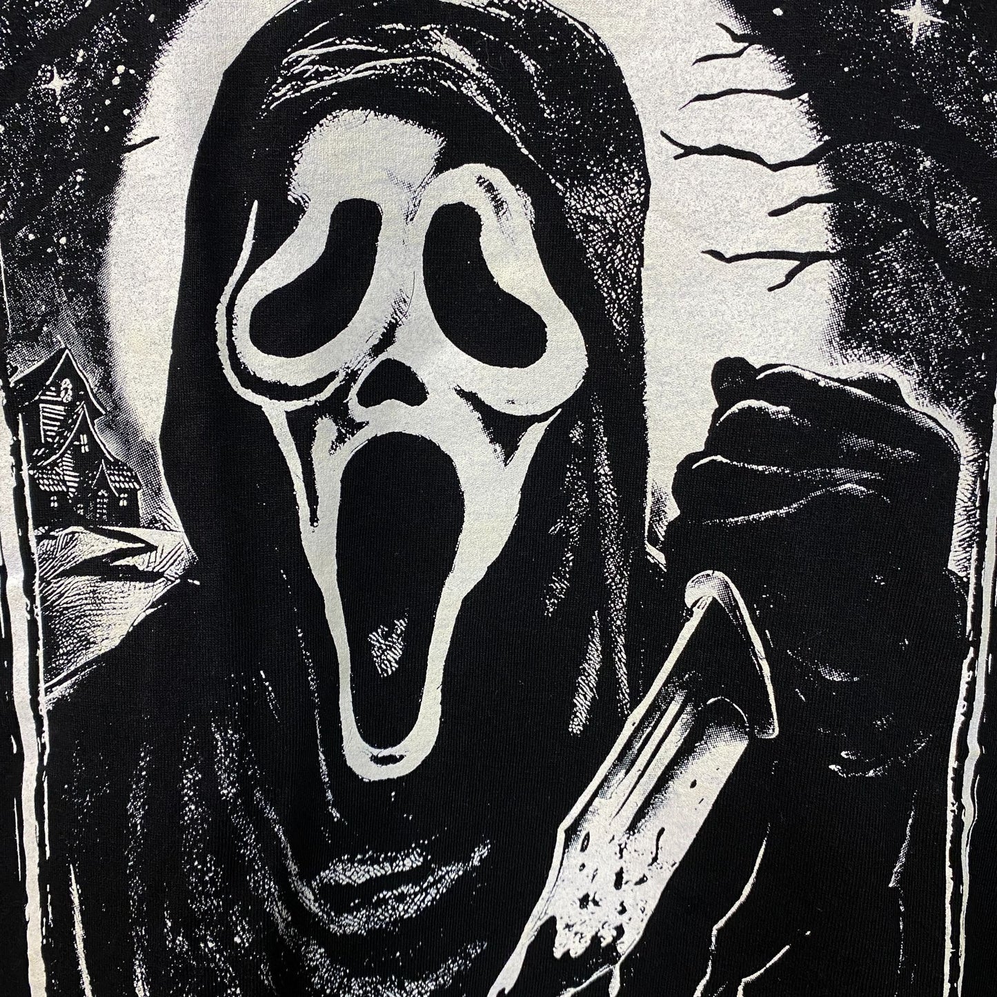 Scream Ghost Face "The Slasher" Tarot Card Graphic T-Shirt Large