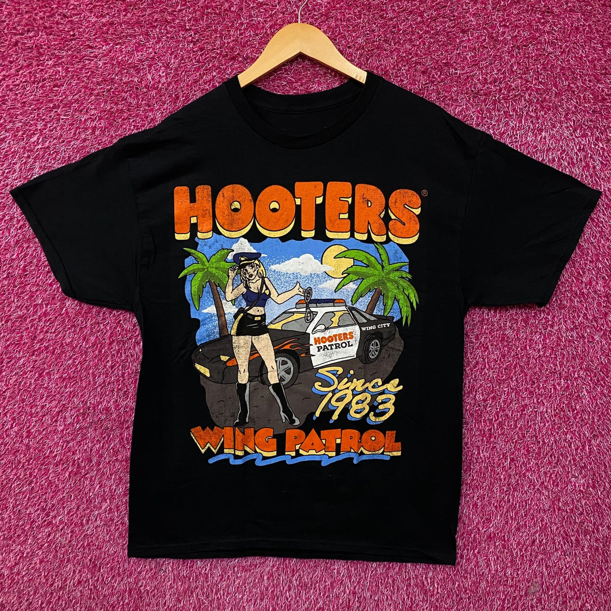 Hooters "Wing Patrol" Since 1983 T-Shirt Large