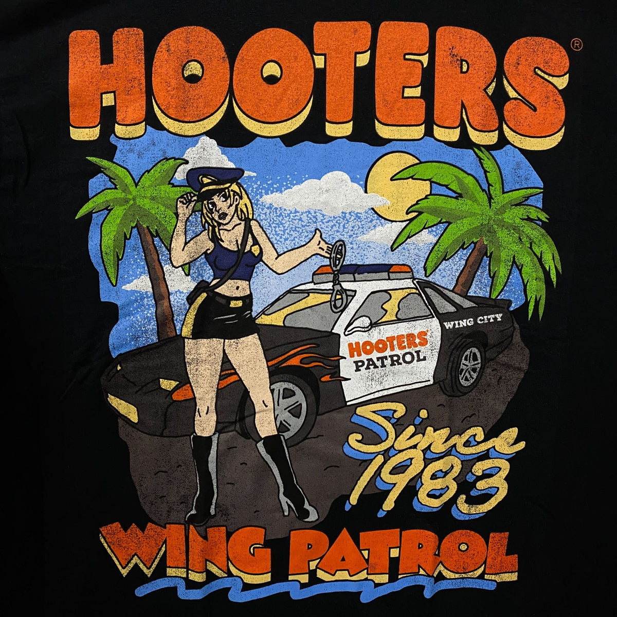 Hooters "Wing Patrol" Since 1983 T-Shirt Large