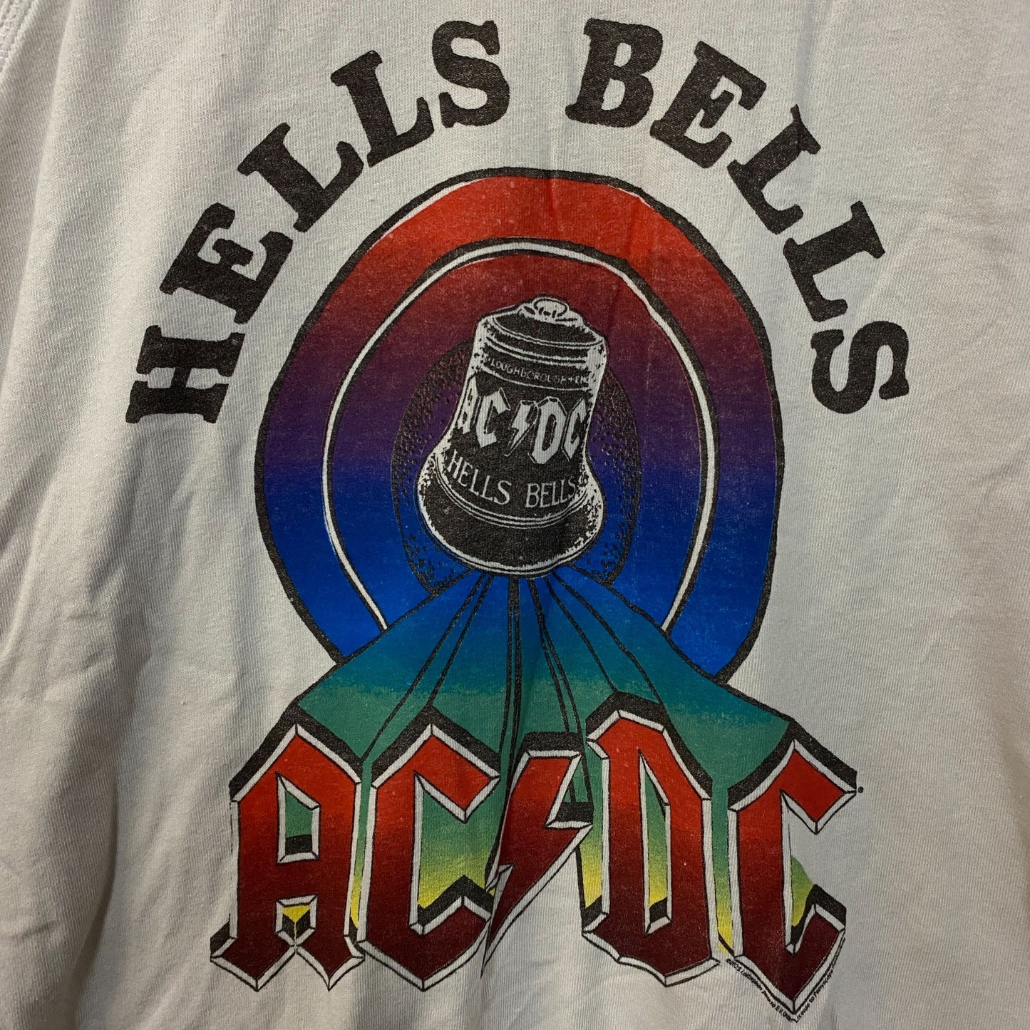 Junk Food Clothing AC/DC Hells Bells Raglan Women's Crop Sweatshirt Medium