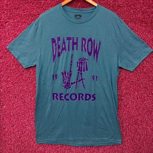 Death Row Records 1991 LA Grim Reaper Hands Rap Tee large