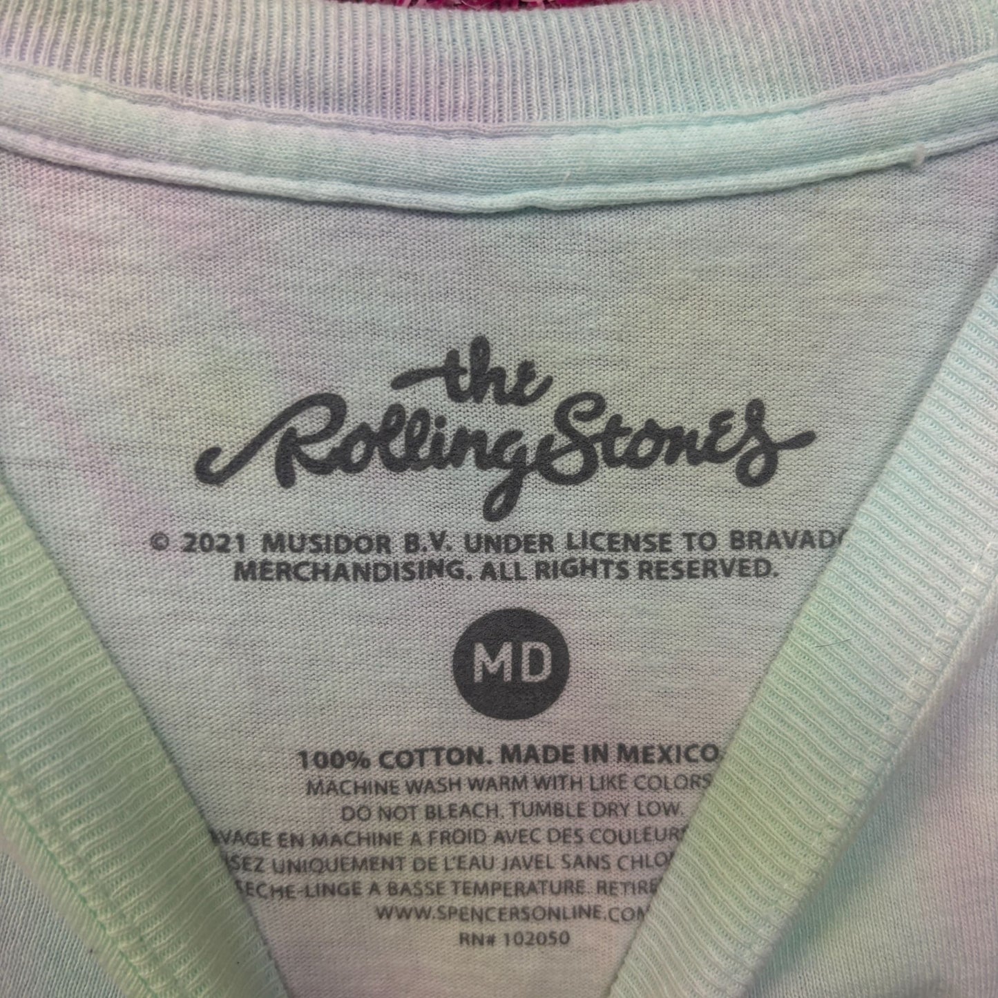 The Rolling Stones Hot Lips Pop Art Rock Pastel Tie Dye M