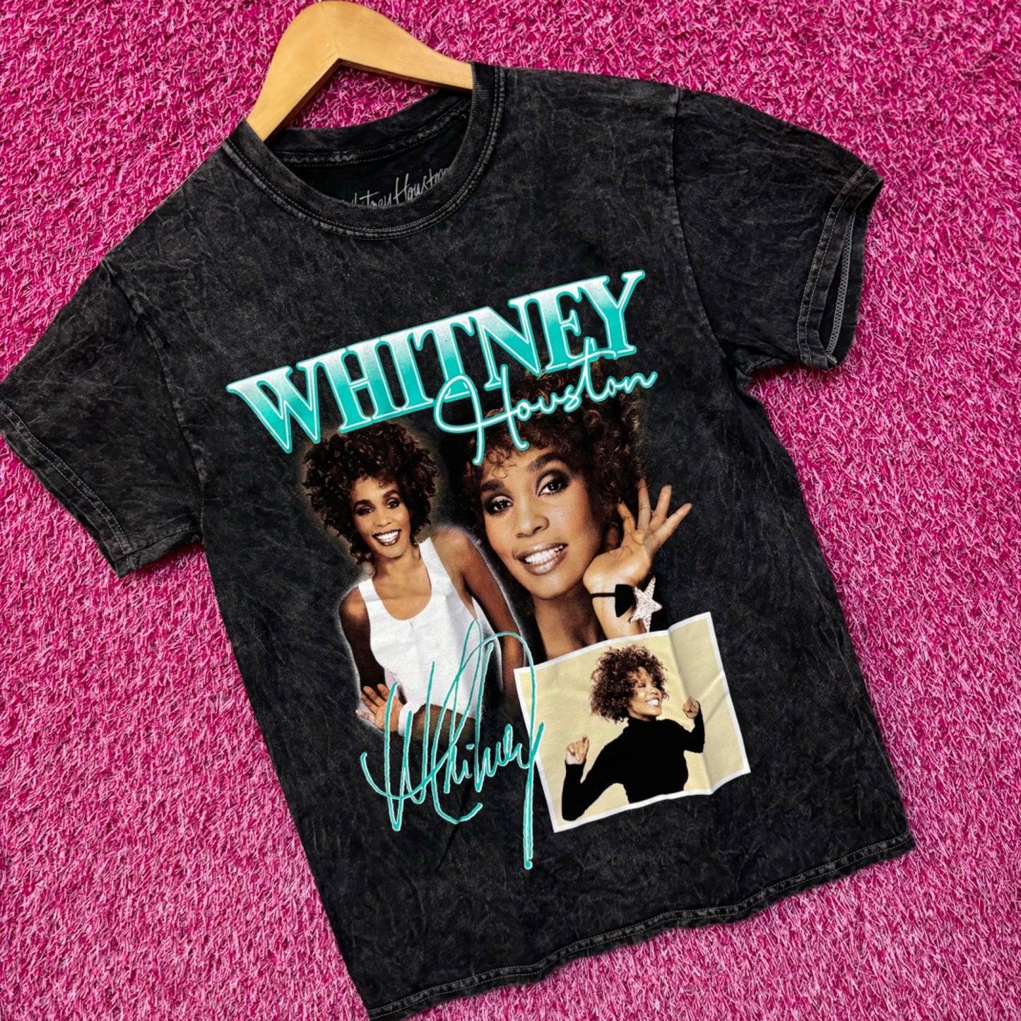 Whitney Houston Self-titled Album Art Collage R&B Pop Tee S