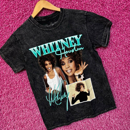 Whitney Houston Self-titled Album Art Collage R&B Pop Tee S