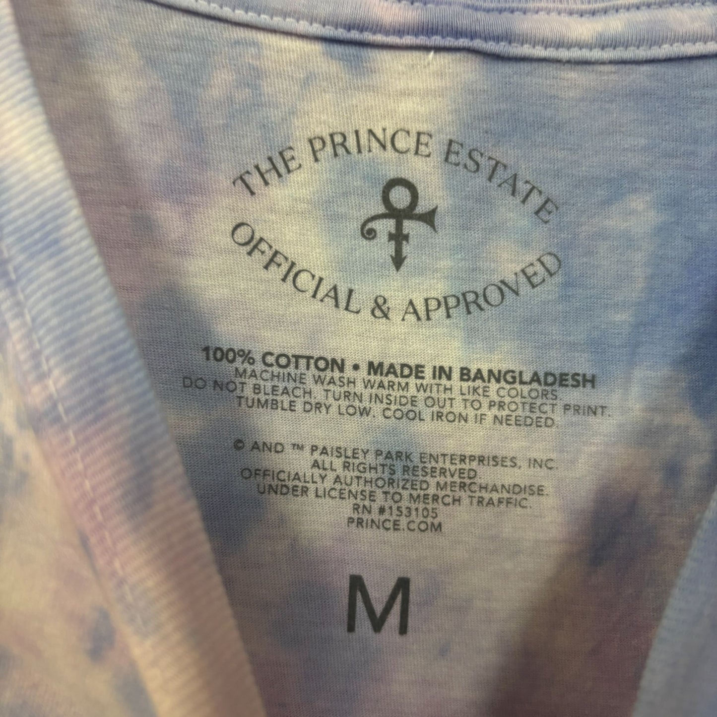 Prince and the Revolution Purple Rain Soul Rock Tie Dye M