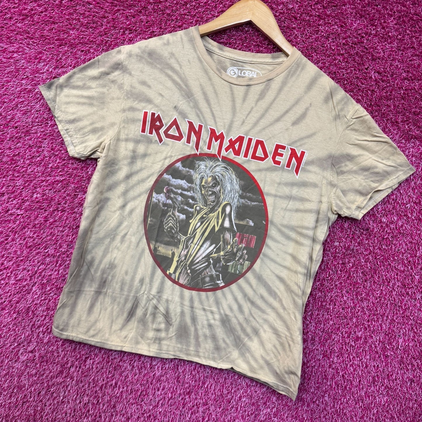 Iron Maiden Killers Heavy Metal Band Oversized Tie Dye M