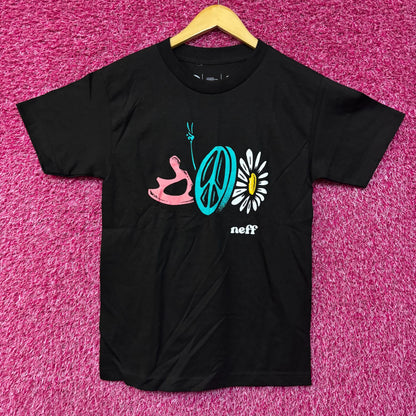 Neff Peace Sign Graphic Design T-Shirt Small